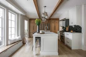 White And Stained White Oak Cabinets