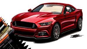 realistic car drawing 2016 ford