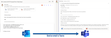 email from outlook to teams