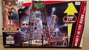 Wwe wwf crash cage ring w/ john cena toys r us exclusive mattel with box. Wwe Action Insider Money In The Bank Playset Toysrus Exclusive W Dolph Ziggler Wrestling Figure Youtube