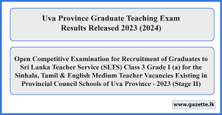 uva province graduate teaching exam
