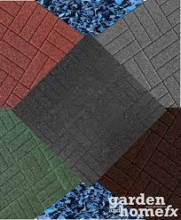 Recycled Rubber Patio Mat 20mm 35mm