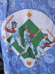 Kc Royals Braves Dodgers Blue Bed Linen