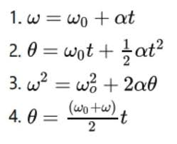 Kinematic Equations For Angular Motion