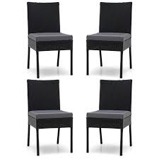 Patio Rattan Wicker Dining Chairs Set