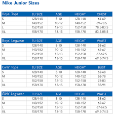 56 Veracious Nike Junior Size Guide