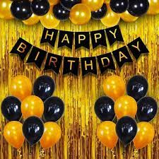 golden black matalic happy birthday