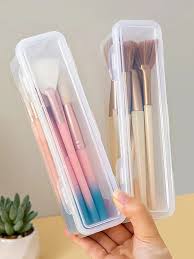portable makeup brush organizer box