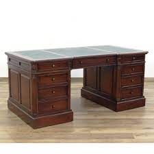 Start working in style by adding a desk with drawers to your home or office. Executive Pedestal Desk Mahogany Akd Furniture