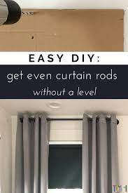 install perfectly even curtain rods
