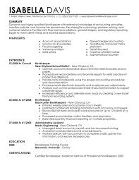 Unforgettable Bookkeeper Resume Examples To Stand Out