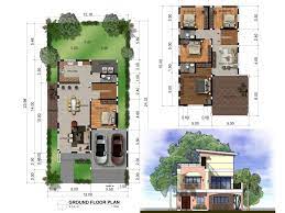 A Colored Architectural Floor Plan Or