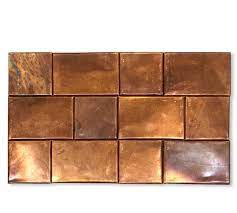 Wall Tile Organic Copper Tone Handmade