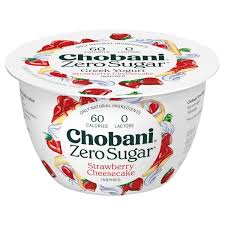 chobani yogurt zero sugar strawberry