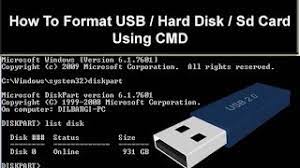 how to format usb sd card hard disk