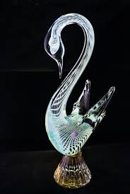 Italian Swan Figurine Murano Glass