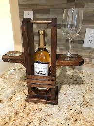 Wine Bottle And Glass Holder Outdoor
