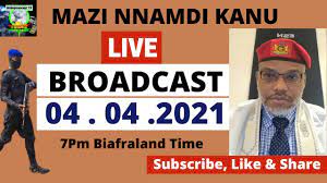 We did not find results for: Mazi Nnamdi Kanu S Live Broadcast Today 4th April 2021 On Radio Biafra Esn Youtube