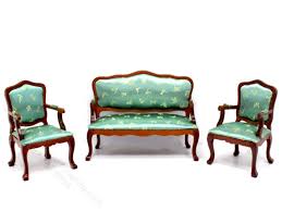 miniature victorian sofa set 3pc for