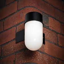 Black Outdoor Corner Wall Light El