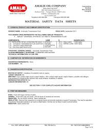 material safety data sheets amalie