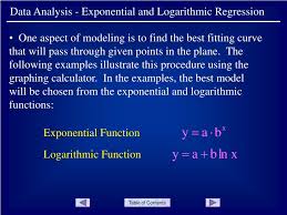 exponential and logarithmic regression