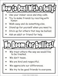 How To Deal With A Bully Chart Printable Charts And Signs