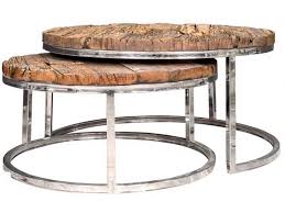 If your living room furniture tends to wrap around your area rug, consider getting a round or square size coffee table. Chelsea Set Of 2 Round Coffee Tables Lee Longlands