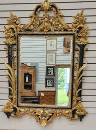 vine large black gold wall mirror