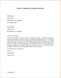 Letter To Request For Salary Increment Writeletter2 Com