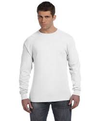 Hanes 498l 100 Ringspun Cotton Nano T Long Sleeve T Shirt
