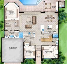 5 Bed Spanish Style Home Plan With Main