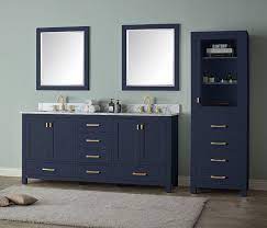 72 Inch Navy Blue Vanity Cabinet
