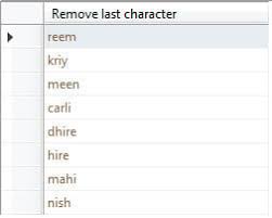 sql remove characters from string with