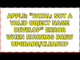 error when running brew upgrade cleanup