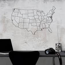 Usa Map Metal Wall Art