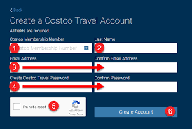 how to create a costco travel account