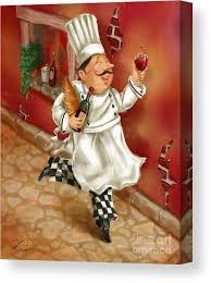 Chefs With Wine I Canvas Print Canvas