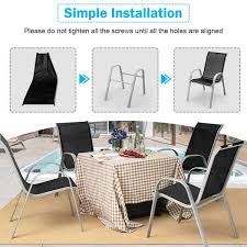 Costway Patio Dining Chairs Stackable