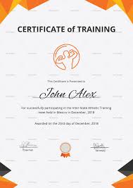 Physical Fitness Training Certificate Design Template In Psd Word