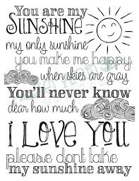 Includes color version to print and enjoy! You Are My Sunshine Print Sunshine Quotes You Are My Sunshine My Sunshine