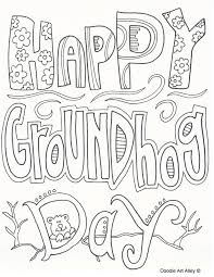 You can easily print or download them at your convenience. Groundhog Day Coloring Pages Doodle Art Alley