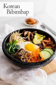 korean beef bibimbap mixed rice bowl