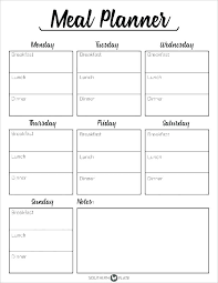 Weekly Meal Planning Templates Template Lab Free Plan