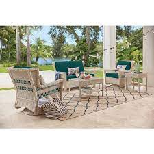 White Wicker Outdoor Patio Loveseat