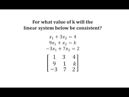 System Of Equations Consistent