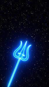 Shiva 3D Neon Trishul, 3d, blue, glow ...