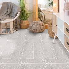 Water Lily Grey Hexagon Floor Tile