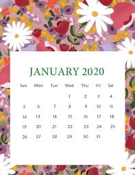 Cute January 2020 Calendar For Desk ...