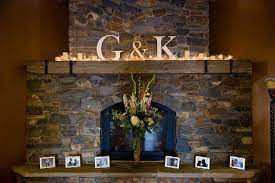 wedding fireplace decorations